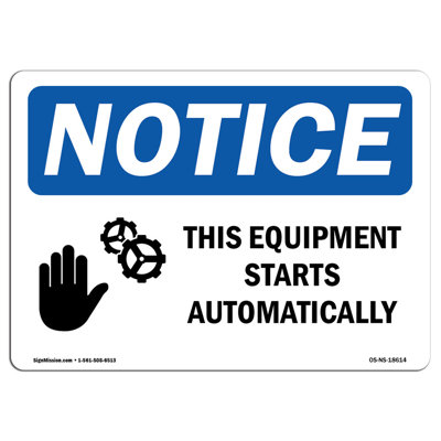 Avis - Cet équipement commence automatiquement