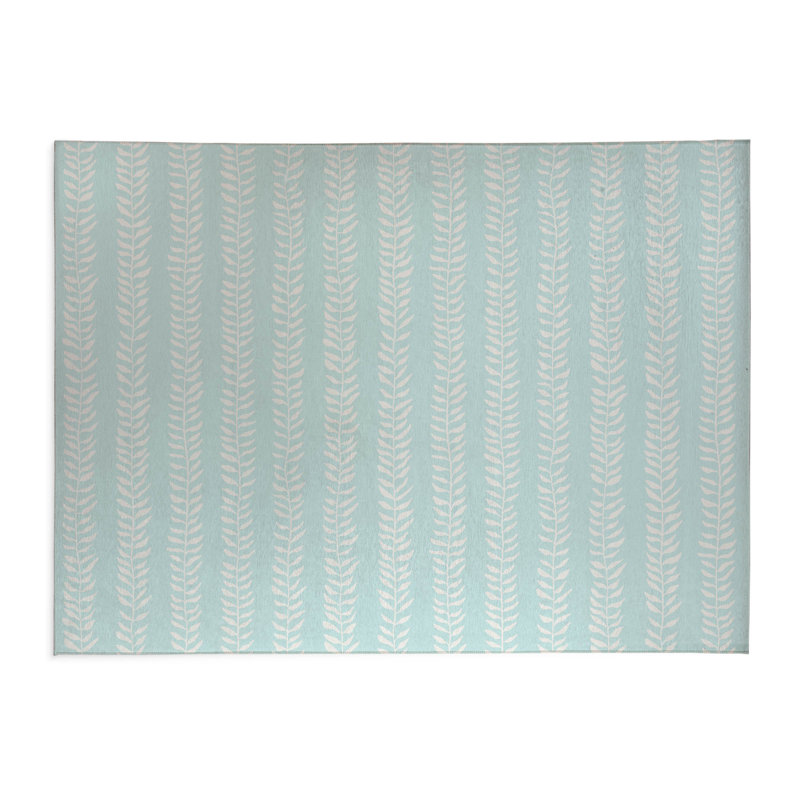 Mystic Ivy Kids Play Mat, Light Blue/Blue, Rectangle 4' x 6'