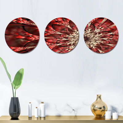 3 Piece Unframed Graphic Art Set on Metal