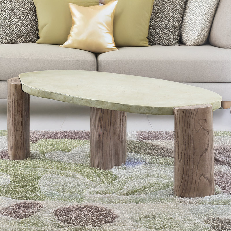 Wood Coffee Table Modern Coffee Table Oval Coffee Table Center Table Cocktail Table