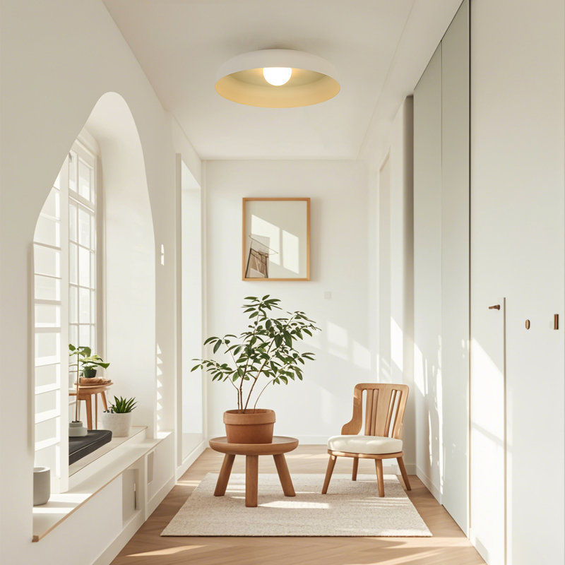 1-Light Dome LED Semi Flush Mount 