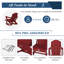 Chaise Adirondack pliante en polyéthylène haute densité Aunika (ensemble de 2)-811712381