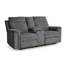 Causeuse inclinable électrique en polyester et coton chenille gris 75 pouces
