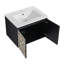 Meuble-lavabo mural 24 po avec lavabo en céramique et porte d'armoire à fermeture en douceur, ensemble KD