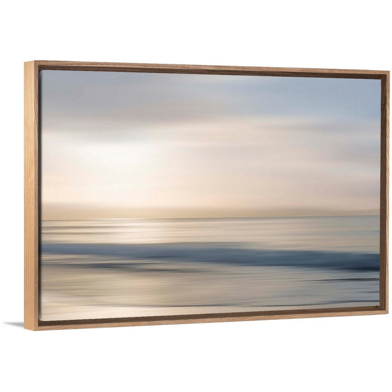 «Morning Rise» par Alex Hanson - peinture sur toile, H 13,25 po x l 19,25 po, Toile avec cadre flottant, Naturel