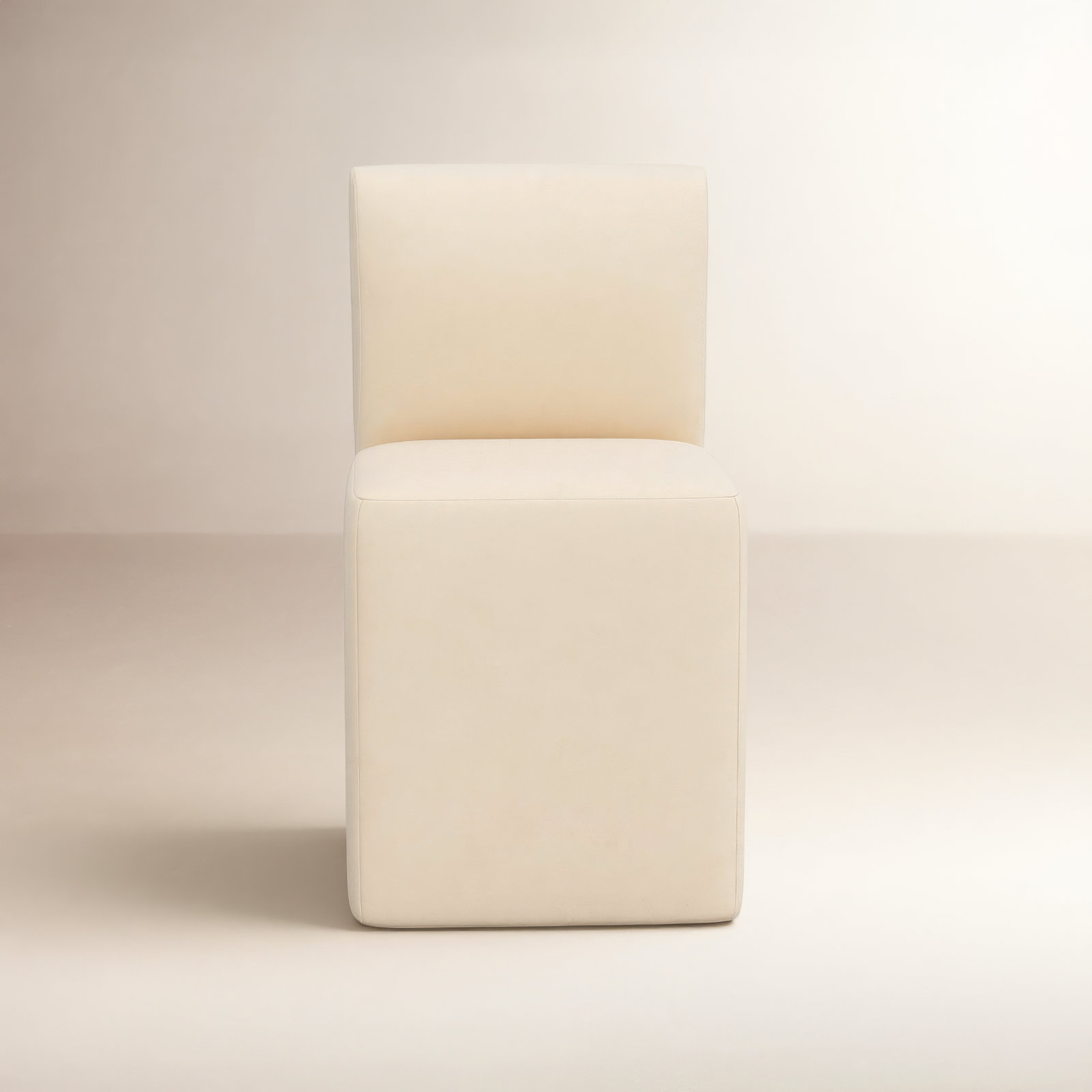 Mendy Linen Parsons Dining Chair, Classic Pearl Performance Velvet