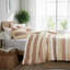Durable Terracotta Bedding Set, Soft Polyester, Modern Striped Style, Ideal For Year-round Comfort