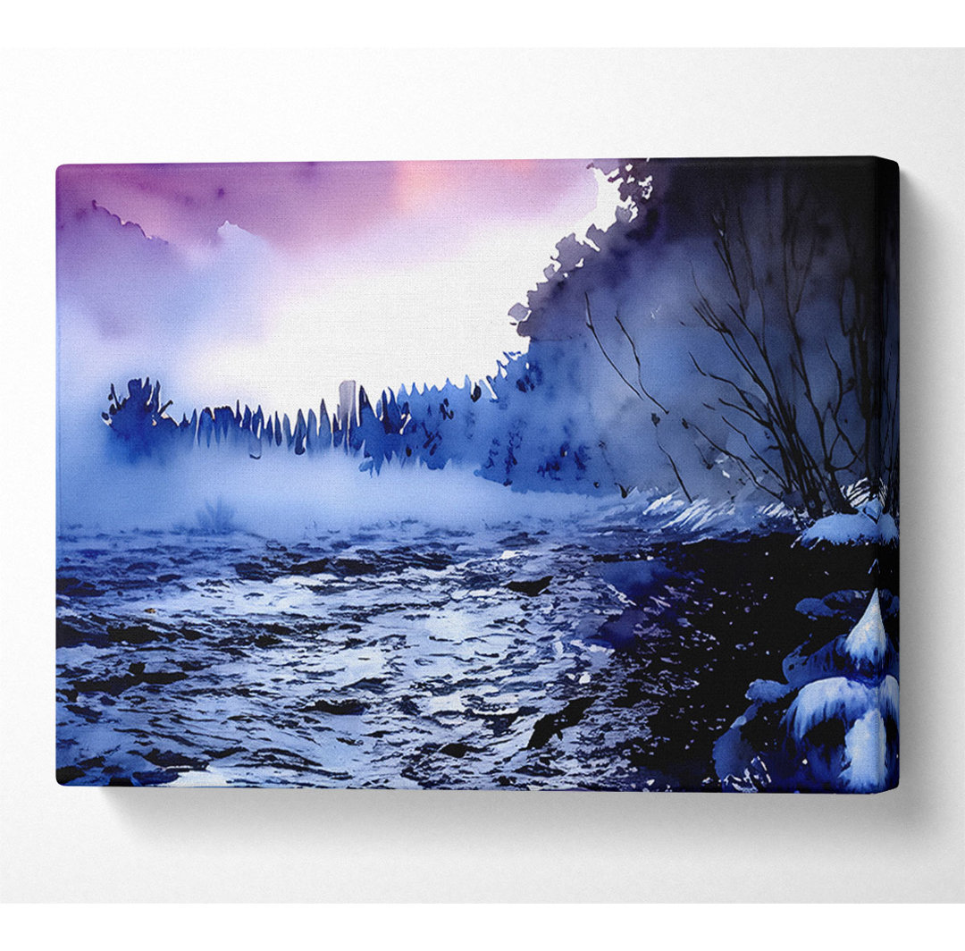 Kunstdruck Winter Mountain Creek