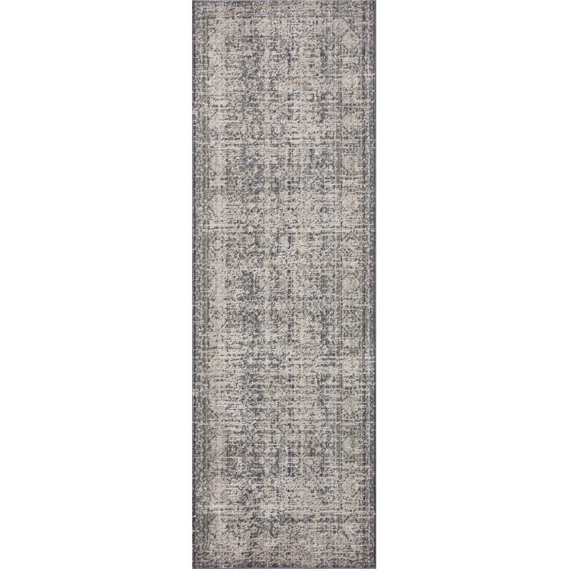Amber Lewis x Loloi Alie Charcoal / Dove Area Rug, Runner 2'7" x 10'