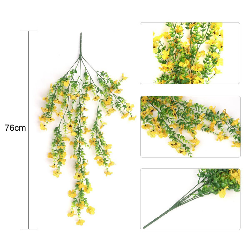 Plastic, Silk Wall Decor, Yellow