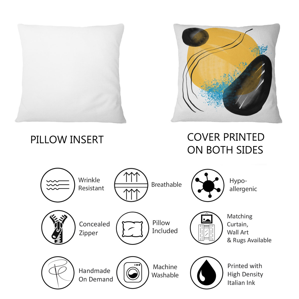 Design Art Minimal Shapes VI Throw Pillow - Thumbnail 3