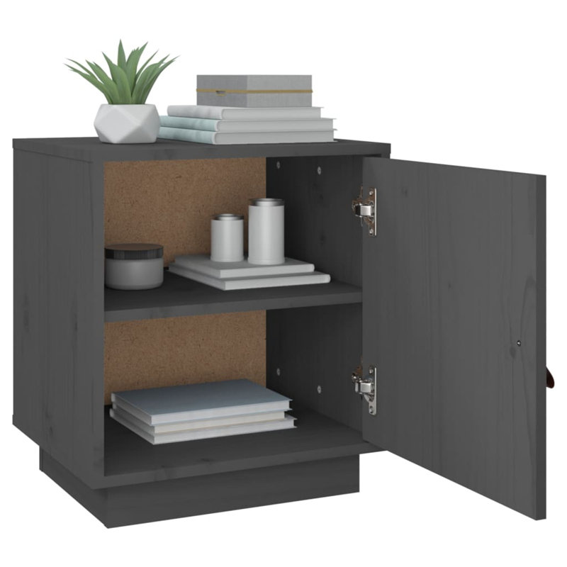 Julea Bedside Table, Grey