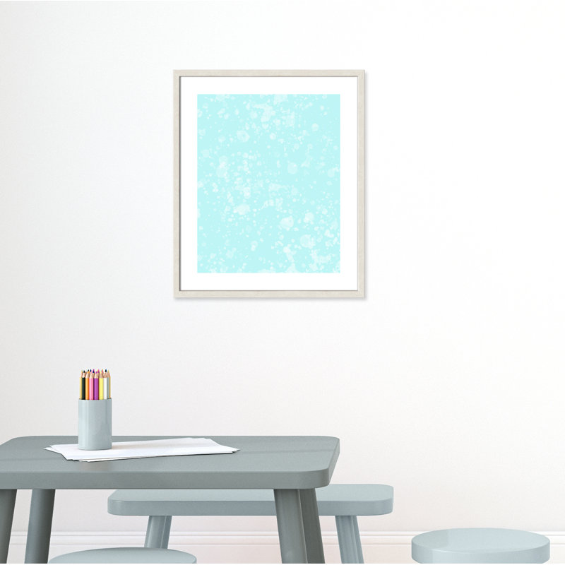 Whimsical Bubbles Paper Print, 25.5" H x 21.5" W x 1.1875" D, White Woodgrain Box Framed