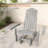 HDPE Glider Adirondack Chair, Wood-Like Glider Rocking Chair, 3-Position Adjustable Fire Pit Chair with Cup Holder for Lawn, Deck, & Poolside-1225843032