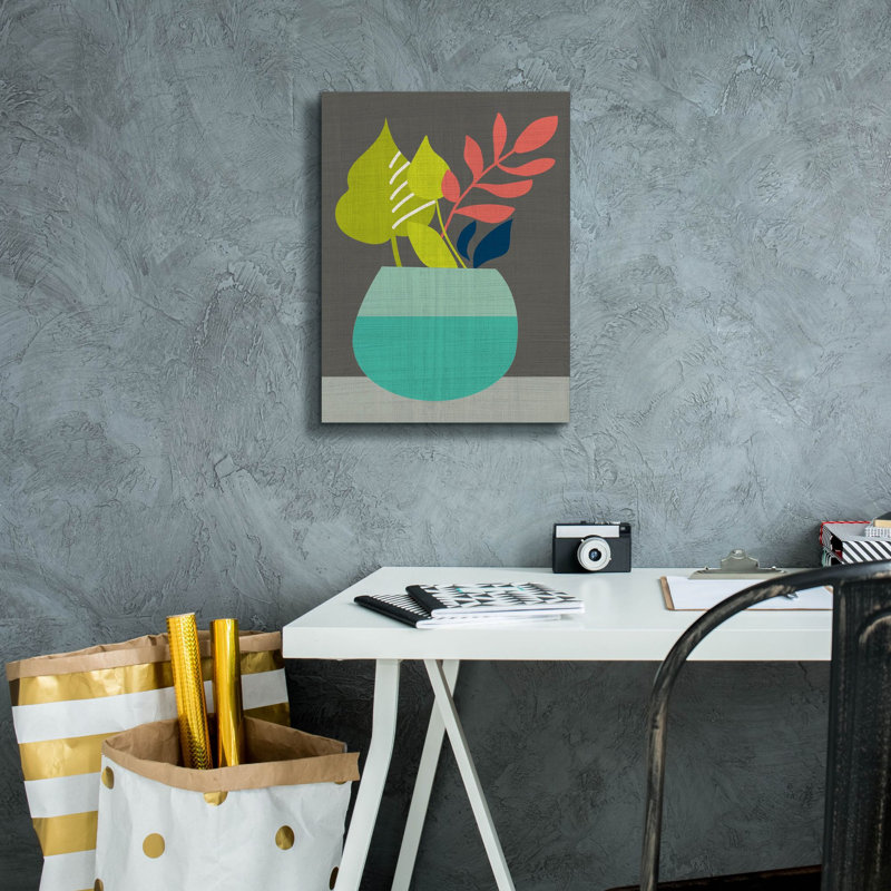 «Epic Graffiti» «Clay Pot 2» par Chariklia Zarris, art mural sur toile, 12 po x 16 po, H 16 po x l 12 po