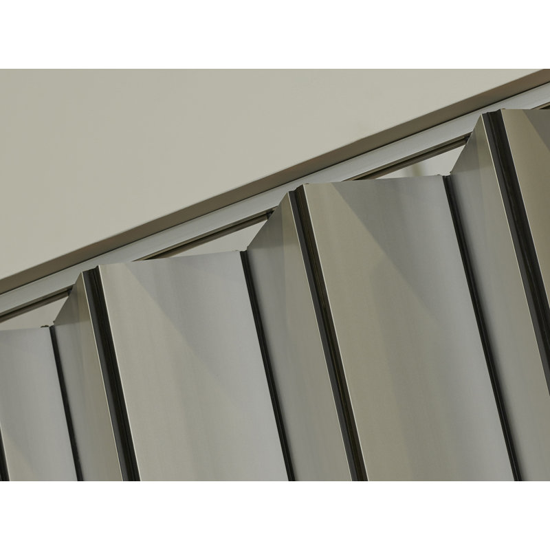 Porte pliante en vinyle 36 po x 80 po Towne Collection Berkshire, Argent mat