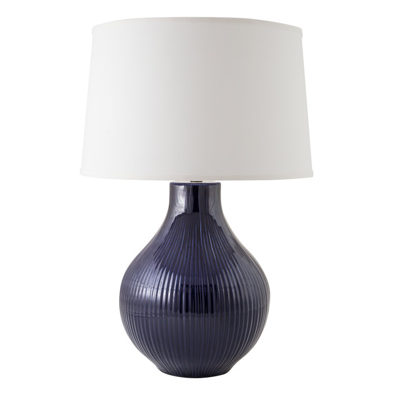 Erich Ceramic Table Lamp, Gloss Navy