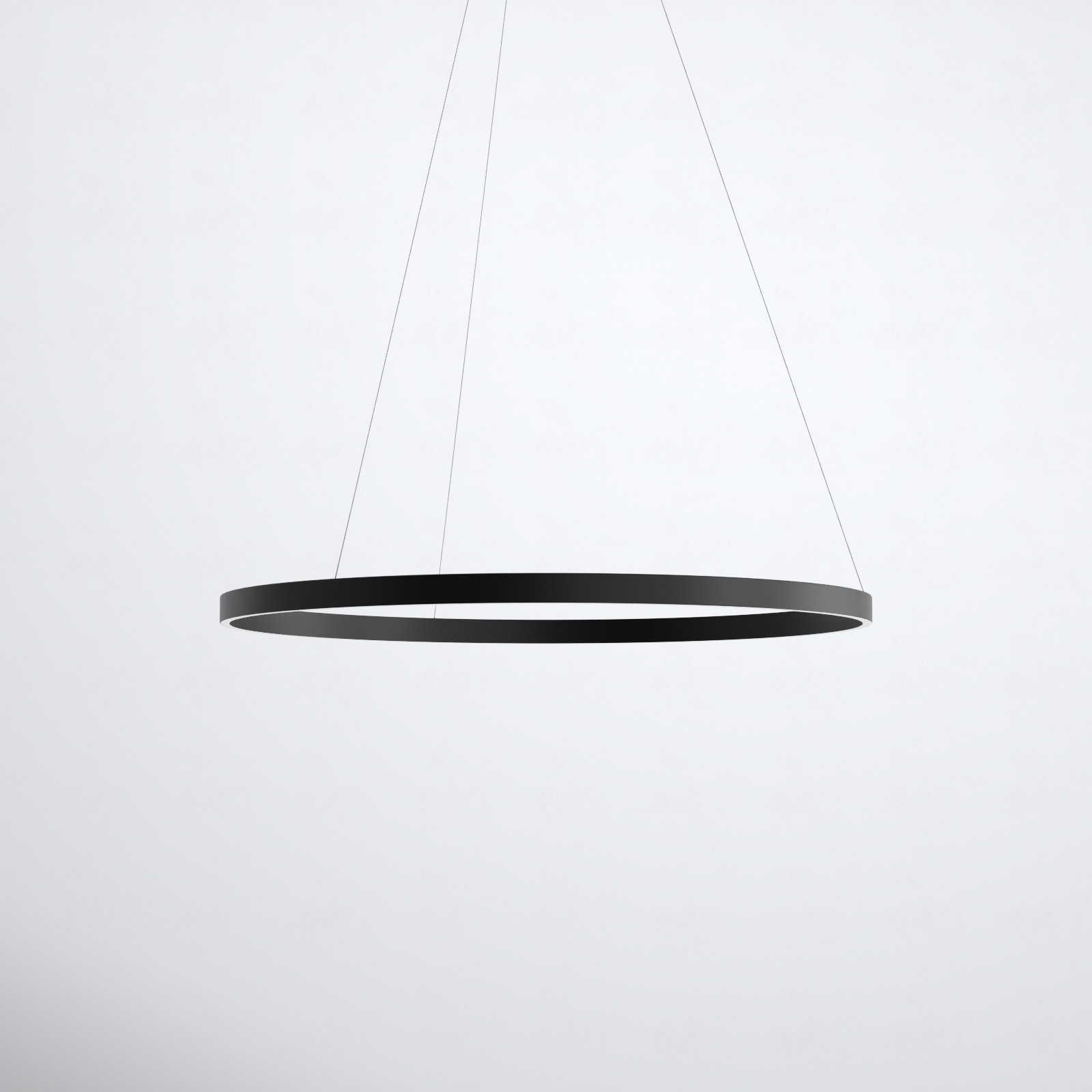 Mills Single Light Dimmable LED Pendant, Black, 1.25" H x 31.5" W x 31.5" D