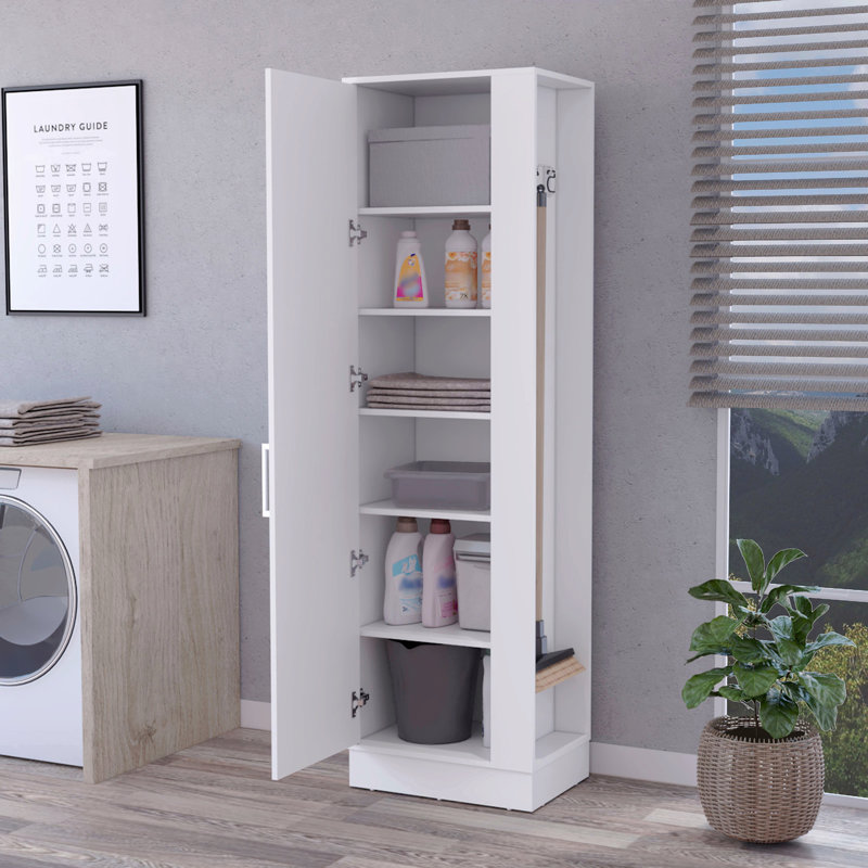 2-Door 6-Shelf Tall Storage Cabinet