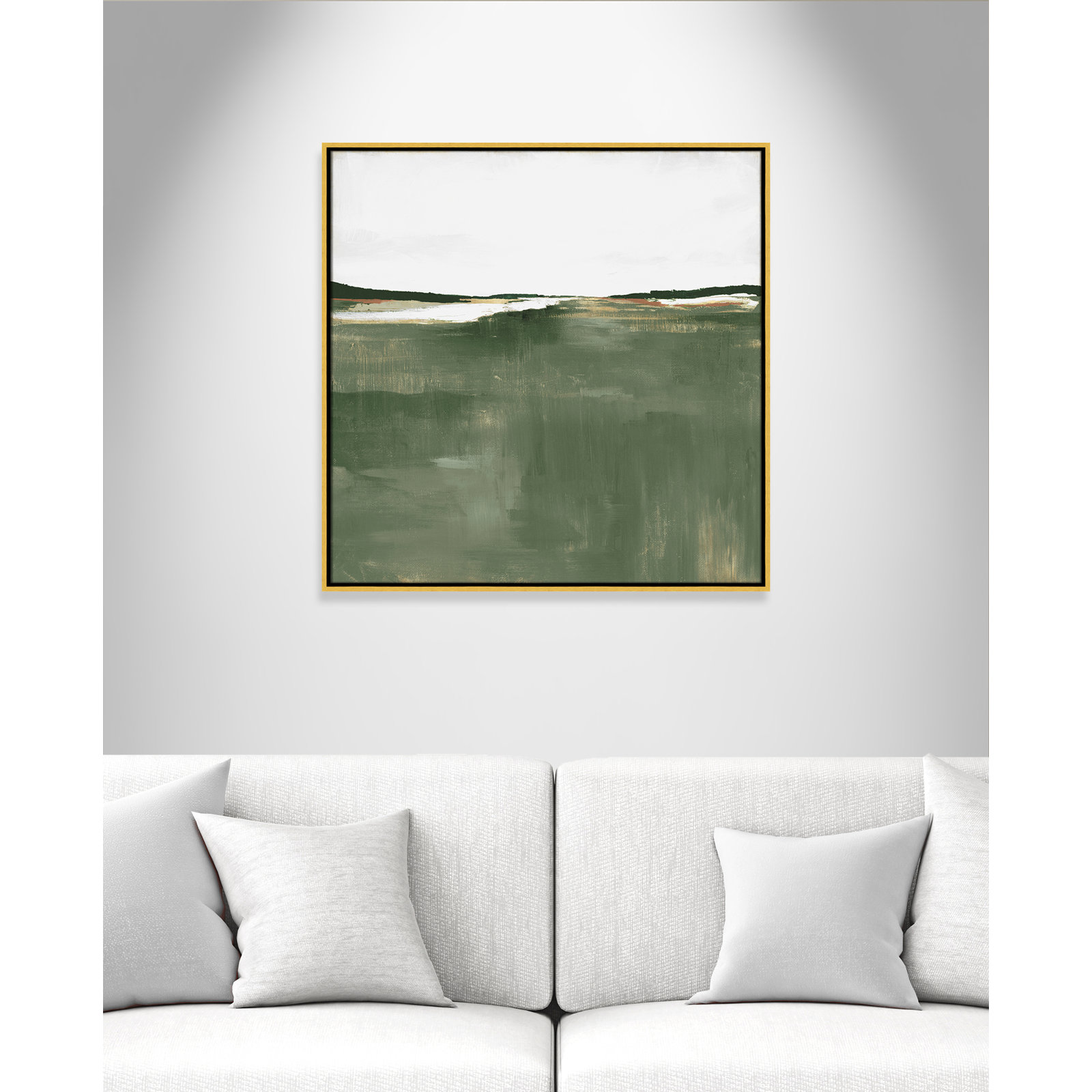 Dauntsey "Green Sea" Print by Isabelle Z, 31.5" H x 31.5" W, Gold