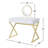 Rectangular Vanity Desk With Removable Mirror And Jewelry Tray, Perfect For Modern Bedrooms And Organized Storage
