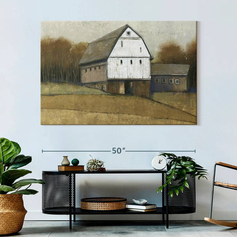Lilie White Barn View I, 34" H x 51" W