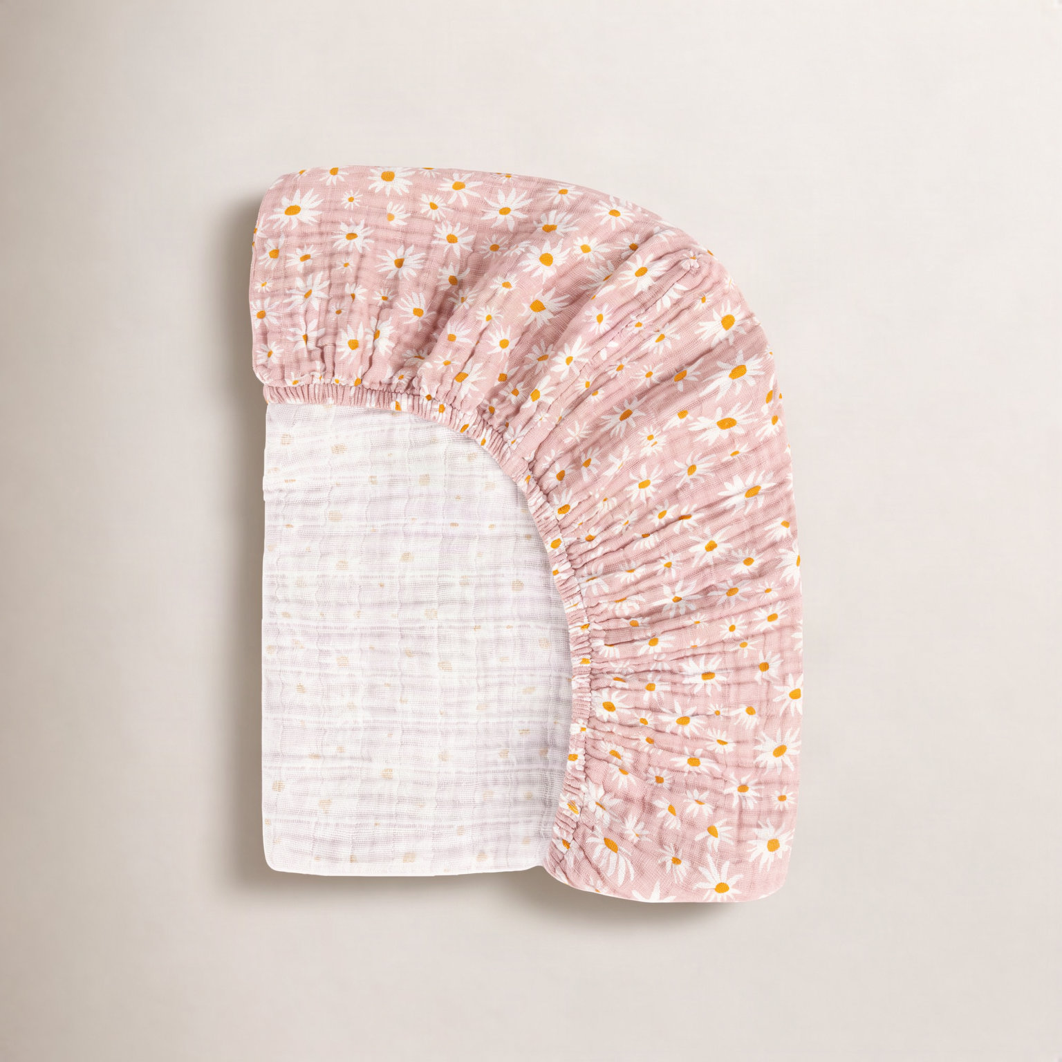 Daisy Organic Muslin Crib Sheet
