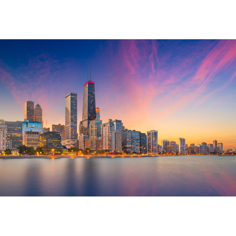 Adiel USA Lake Skyline 1 Piece Wrapped Canvas Wall Art, 30cm H x 46cm W x 3.8cm D