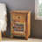 Handcrafted Side Table With Drawer And Cabinet