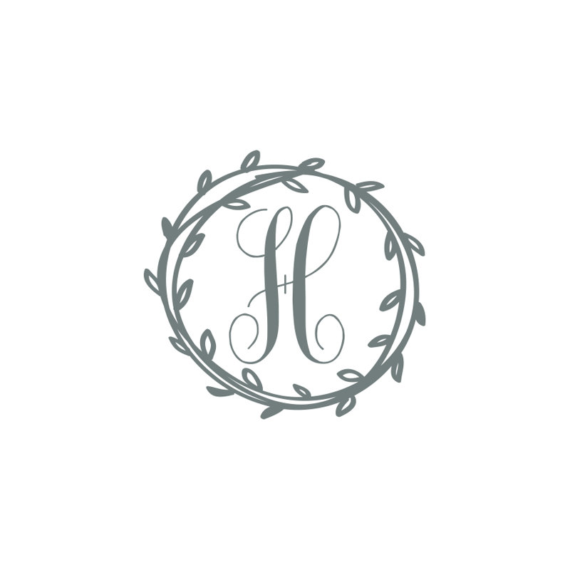 Décalcomanie murale monogramme initial Klar, Gris, Oui