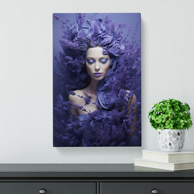 Lavender Flower Surrealism - Wrapped Canvas