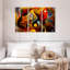 Portrait abstrait sur toile, ensemble de 3 pièces-331717818