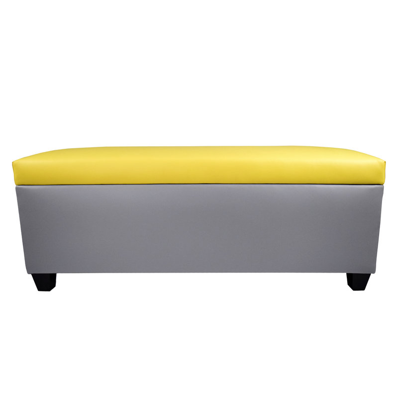 Banc de rangement pour chaussures 36 paire Kenyon, Gris clair / Blanc