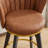 Counter Height Bar Stools Set Of 2, 26" H Seat Height, 360° Swivel Upholstered Barstools With Backs And Metal Legs-87584254