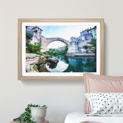 Stari Most Old Bridge - Picture Frame Graphic Art Print
