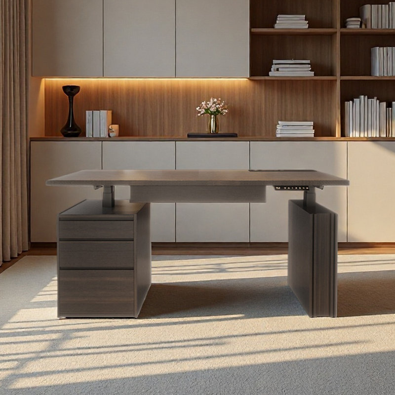 Bureau d'ordinateur Kaltcheva, H 53,94 po x l 55,12 po x P 25,59 po