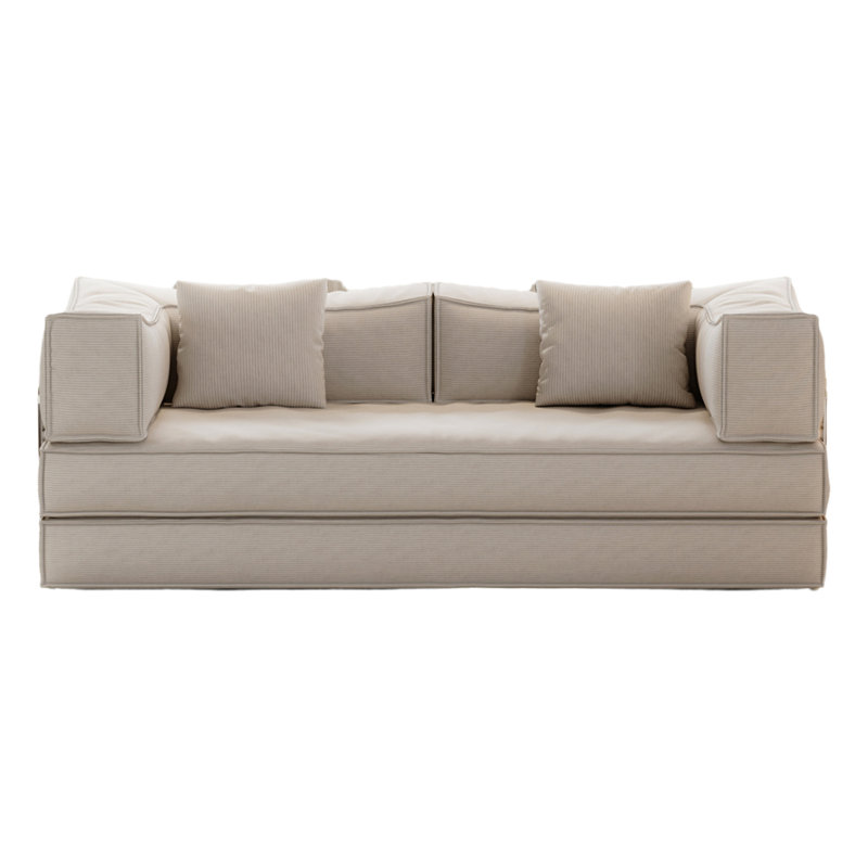 Canapé convertible modulaire de 78,8 pouces, Crème