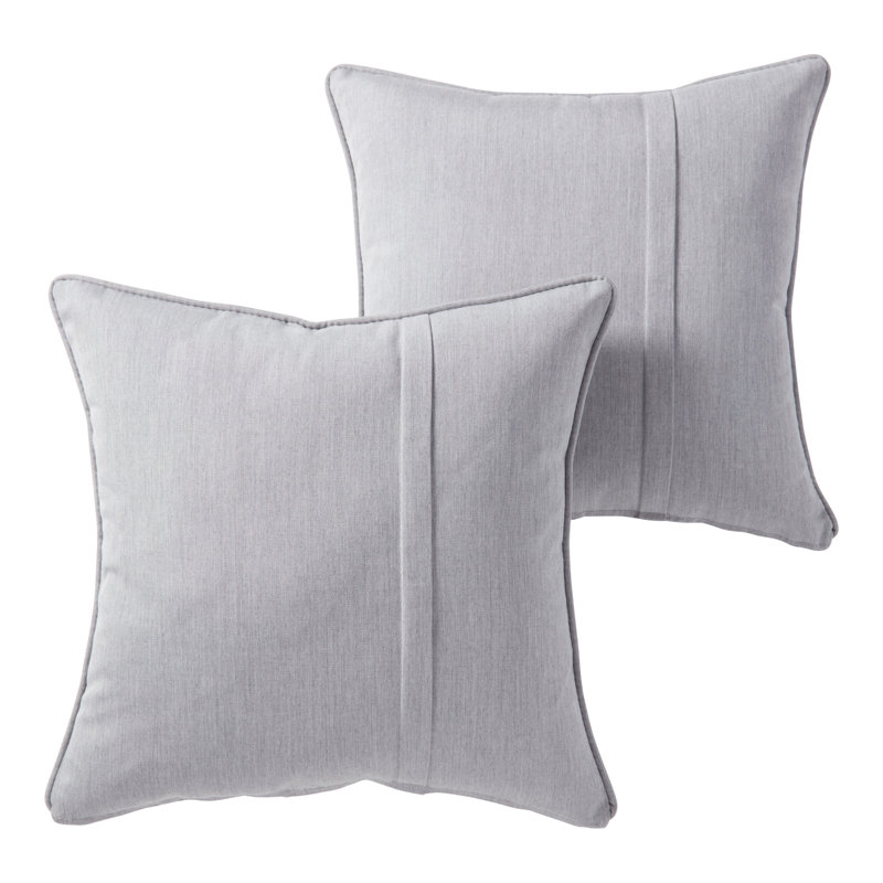 Sunbrella Throw Pillow, Canvas Granite, Set of 4