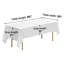 White Tablecloths for Rectangle Tables, 60 x 102 Inches, Reusable and Machine Washable Table Clothes, Wrinkle-Resistant Polyester Fabric Table Covers for Wedding, Party, Banquet-1393630226