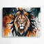 Art mural en métal, faune, lion asiatique-1748261090
