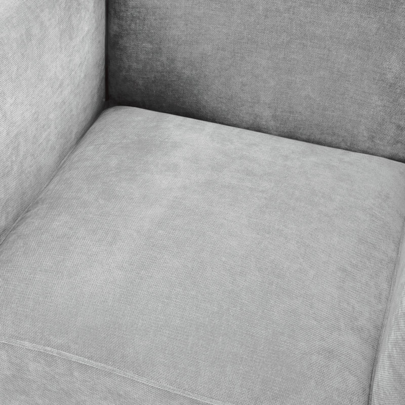 Chaise avec accoudoirs rembourrée 29,9 po Modern, Gris