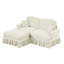 Canapé d'intérieur, élégant canapé modulaire Mid-Century à deux places en L avec accoudoirs évasés, jupes amovibles, pieds fuselés et repose-pieds mobile pour plus de confort et de polyvalence-1844520757
