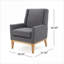 Fauteuil d'appoint confortable à dossier haut KD pour adultes, siège rembourré pour salon, chambre à coucher