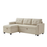 Ricky Pull-Out Sleeper Sectional Sofa with Storage Chaise