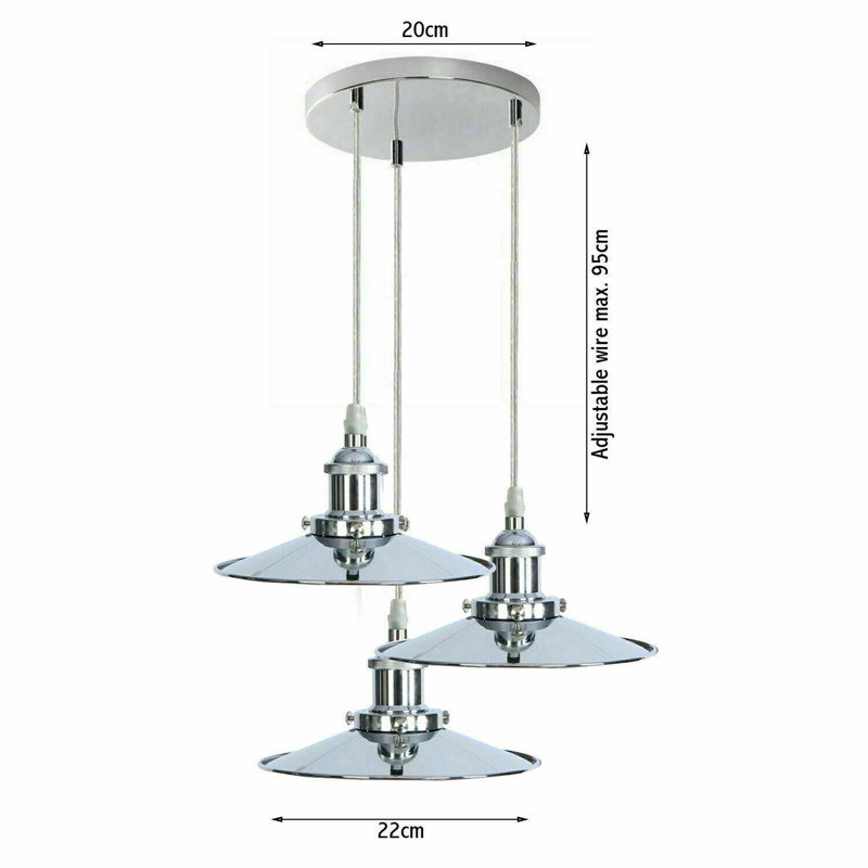Rigdon 3 - Light Chrome Cluster Pendant