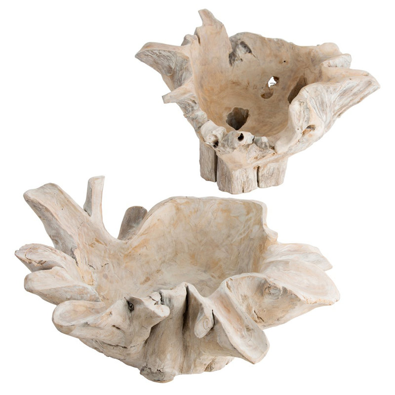 Nantucket Wood Decorative Bowl
