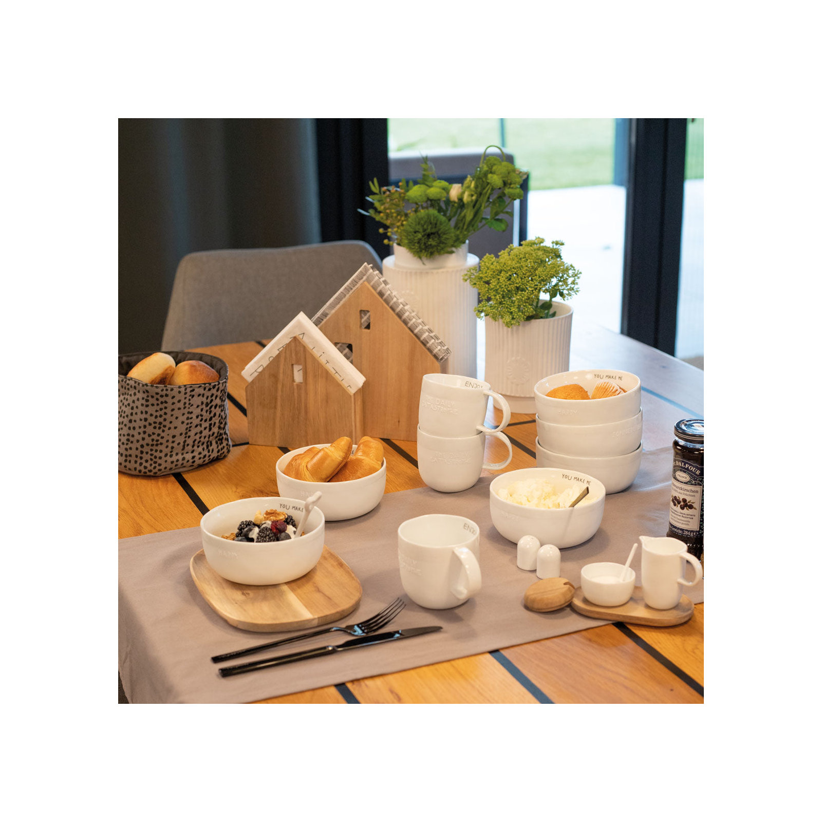 Bonjour Cream & Sugar Service With Tray