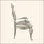 Ensemble de 2 chaises avec accoudoirs en tissu et finition champagne Bemment
