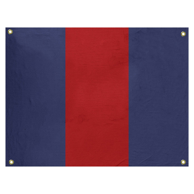 Tapisserie de polyester Baltimore, Washington, H 50 po x l 59 po x P 1 po, Bleu paon / rouge