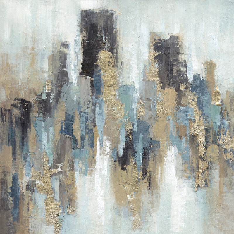 Art moderne moderne - peinture sur toile tendue, H 12 po x l 12 po x P 1,5 po